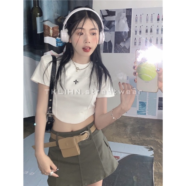 (SẴN) TKLIHN Áo croptop ULZZANG thiết kế BASIC hot FASHIONITA 2022