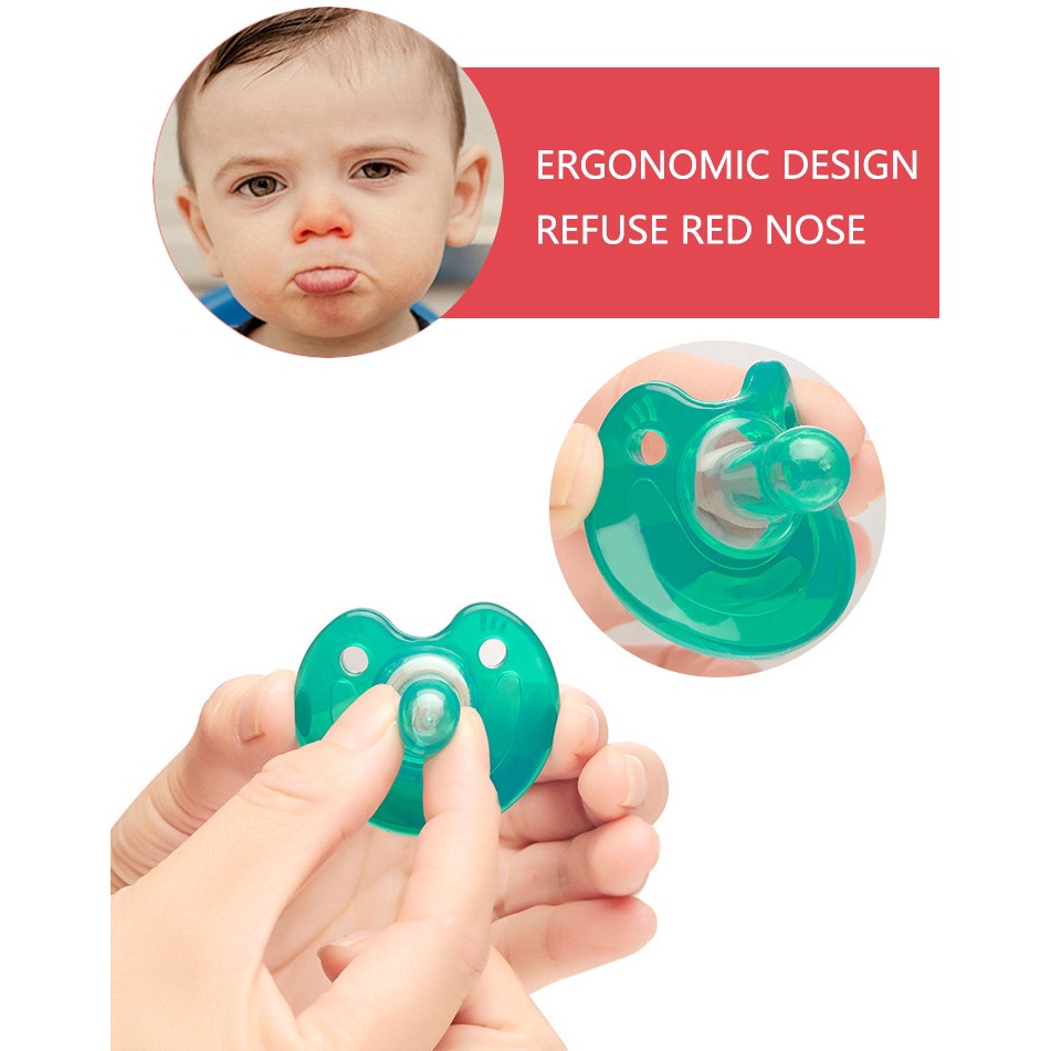 Núm Ti Giả Silicone Hình Cá Heo Cho Bé 3-18 Tháng Tuổi