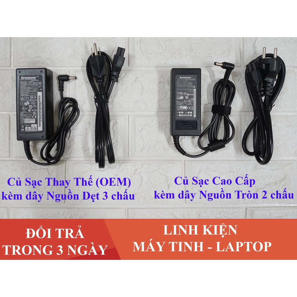 SẠC LAPTOP LENOVO 19V-3.42A (ADAPTER LENOVO 19V 3.42A)- Tặng kèm dây nguồn