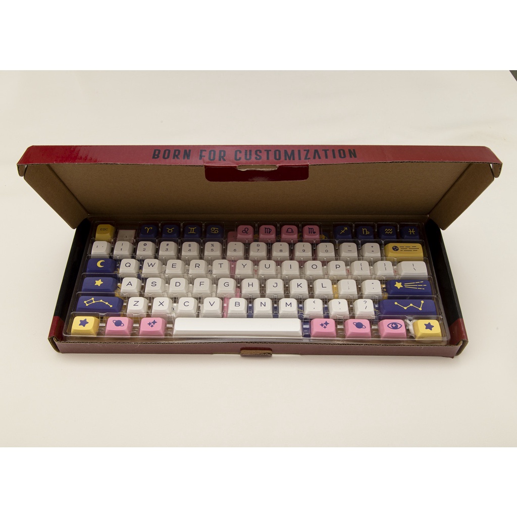 132 Phím Astrology Keycaps XDA Profile Constellation Space PBT Dye Sub Bàn phím cơ  Keycap