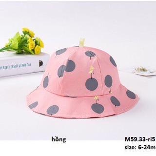 Mũ vải quả cherry cho bé gái