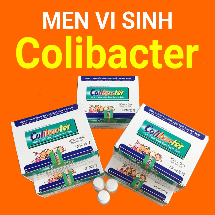 Men Vi Sinh Colibacter - Công nghệ của Bệnh Viện Bạch Mai - Ngày Sản Xuất Và Date Mới Nhất - (20 Lọ 5ml/Hộp)