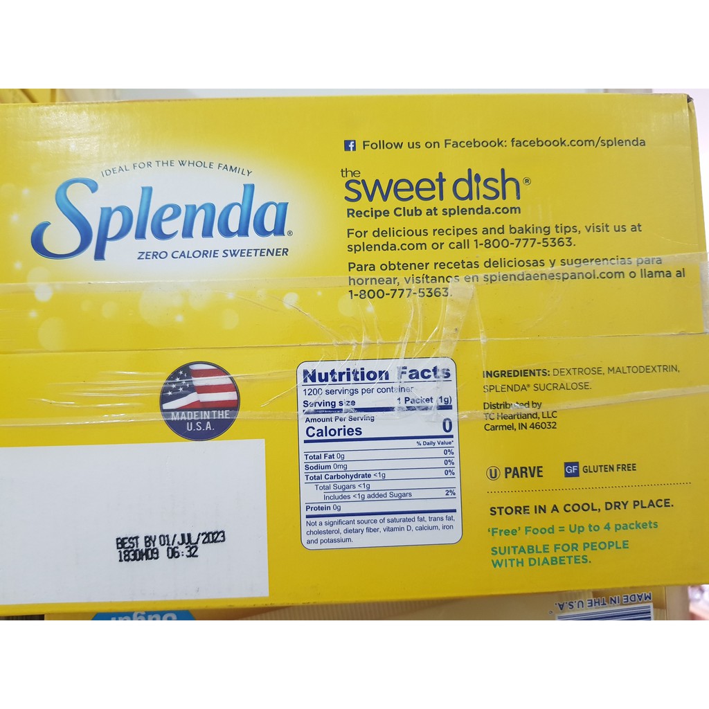 Đường Splenda dùng trong ăn kiêng và tiểu đường date 06/2023
