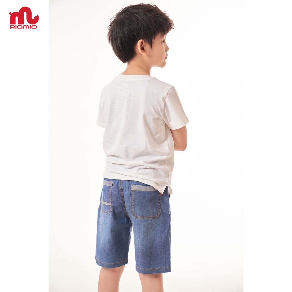 Quần Short jean cho bé trai 3-8 tuổi Riomio chất liệu 100% cotton jeans cao cấp thấm hút mềm mịn- RM079