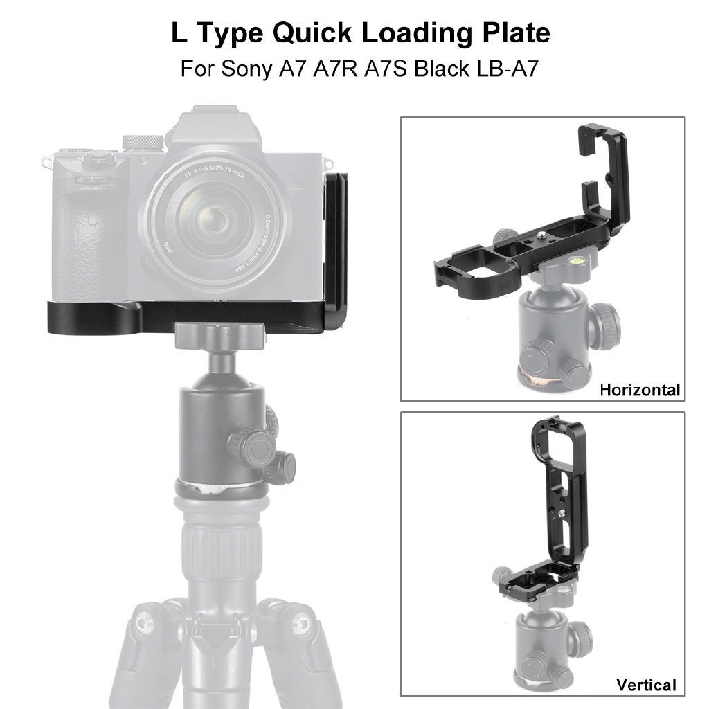 PULUZ 1/4 inch Vertical Shoot Quick Release L Plate Bracket Base Holder for Sony A7R / A7 / A7R S / A7M2