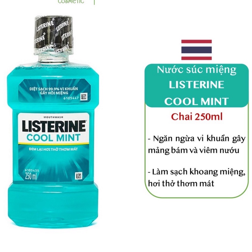 [Chính hãng] Nước Súc Miệng LISTERINE COOL MINT [Chai 250ml - 750ml] [Listerin]  Date mới