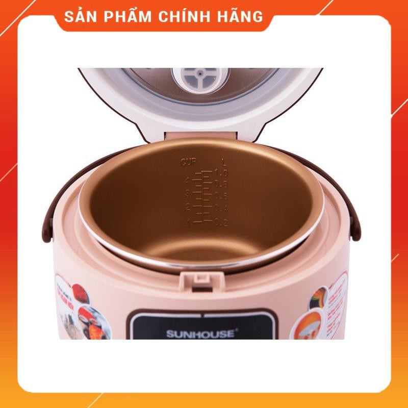 [Mã 44ELSALE2 giảm 7% đơn 300K] Nồi Cơm Điện nắp gài Sunhouse SHD8208C Dung Tích 1L