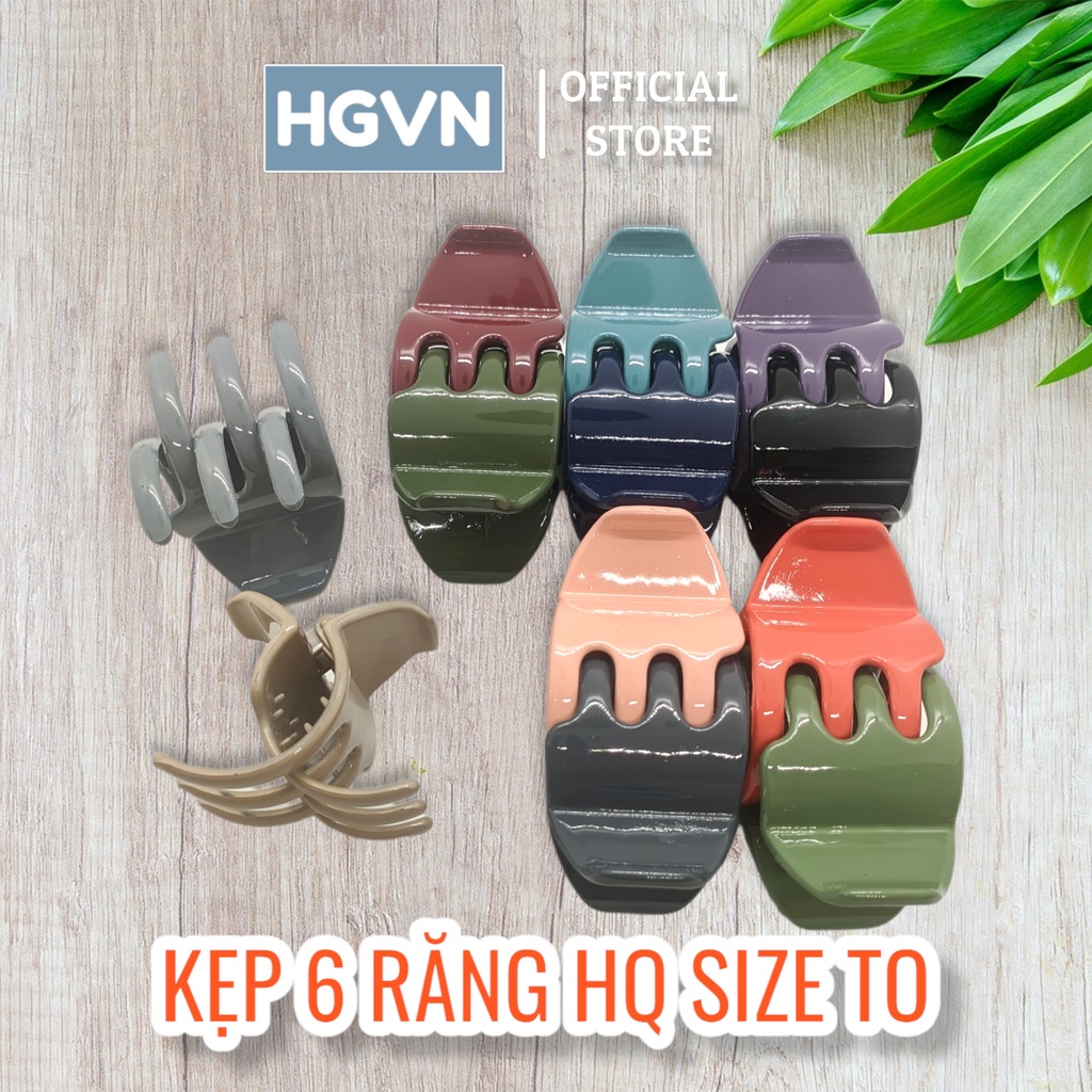 Kẹp Càng Cua HGVN Kẹp Tóc Càng Cua 6 Răng Hàn Quốc Size TO #KT21