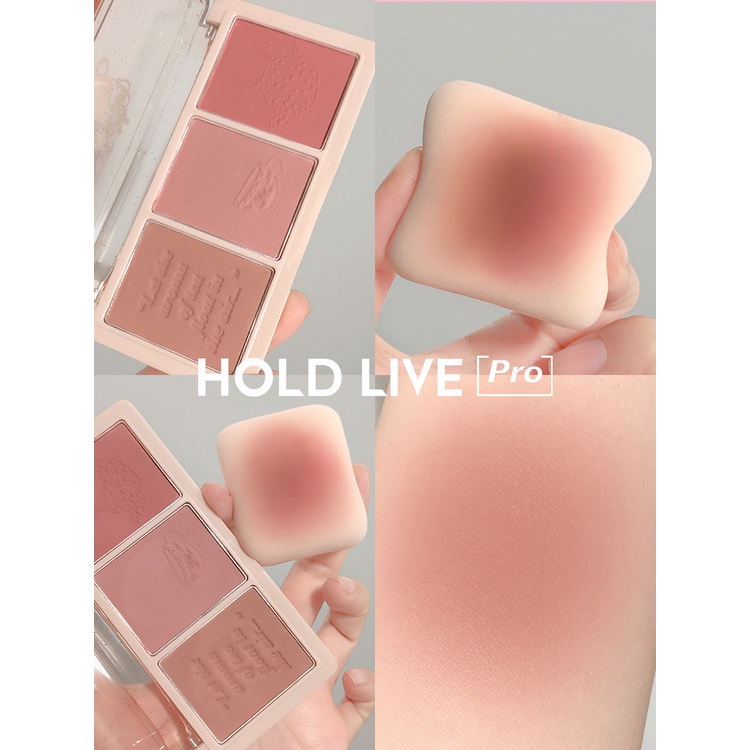 Bảng Phấn Mắt Hold LIVE Ba Màu Trang Điểm Tự Nhiên