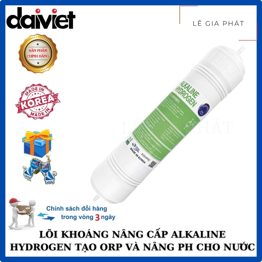 Lõi Khoáng Nâng Cấp HYDROGEN ALKALINE Đại Việt, Hổ Trợ Giảm Các Chất Chống Oxi Hóa, Xuất Xứ Hàn Quốc