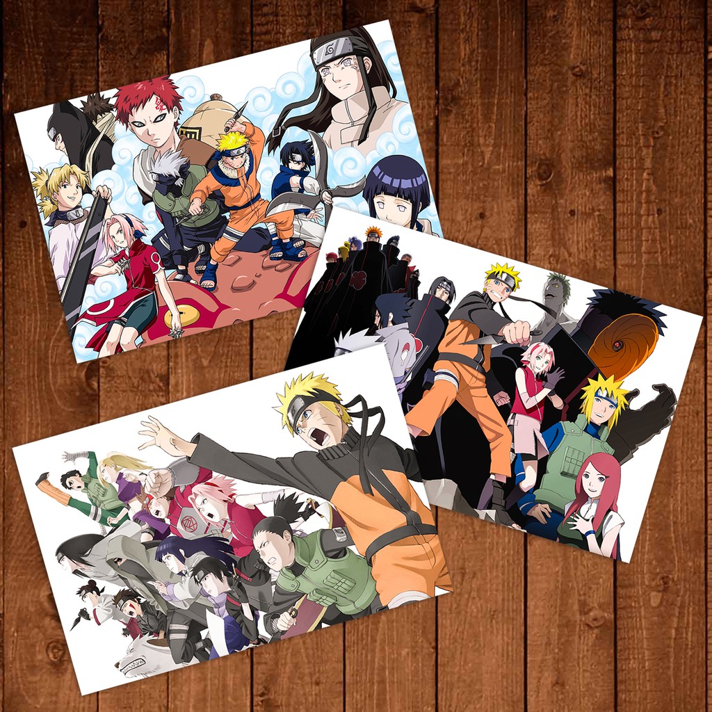 Naruto - decal dán tường hình ngang khổ 20x30 (cao x ngang) .