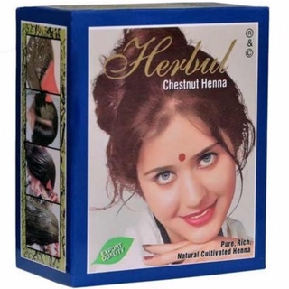 Bột nhuộm tóc thảo dược Henna - Hạt dẻ 60g Viethealthy