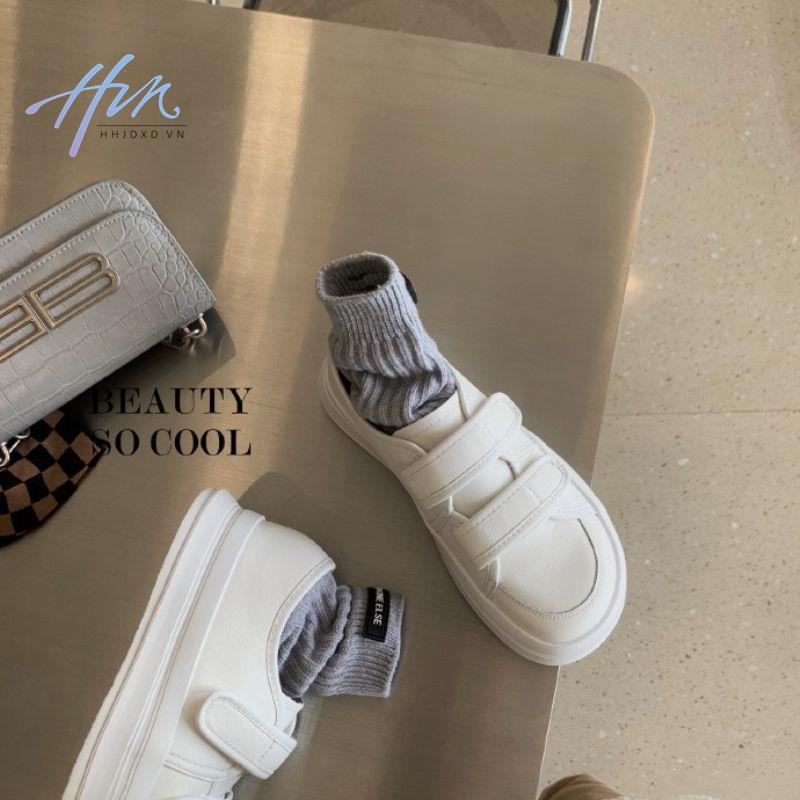 Giày Thể Thao Bằng Da Thật Đế Dày Mũi Tròn Thời Trang Mùa Thu