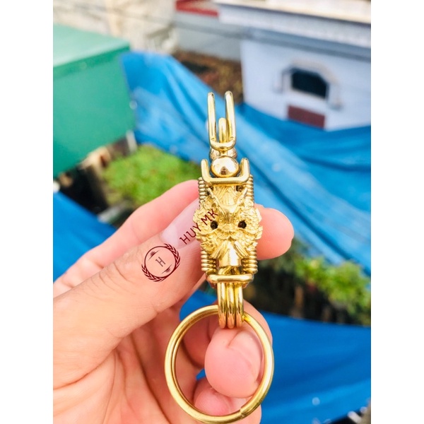Móc khoá thủ công rồng vàng