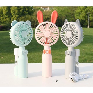 Quạt Phun Sương Cầm Tay Mini - Quạt Cầm Tay Mini Tích Hợp Phun Sương Dựng Đứng Được,quạt mini