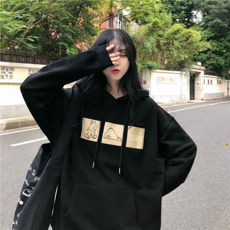 Áo Hoodie In Hình Hoạt Hình Xinh Xắn Cho Nữ