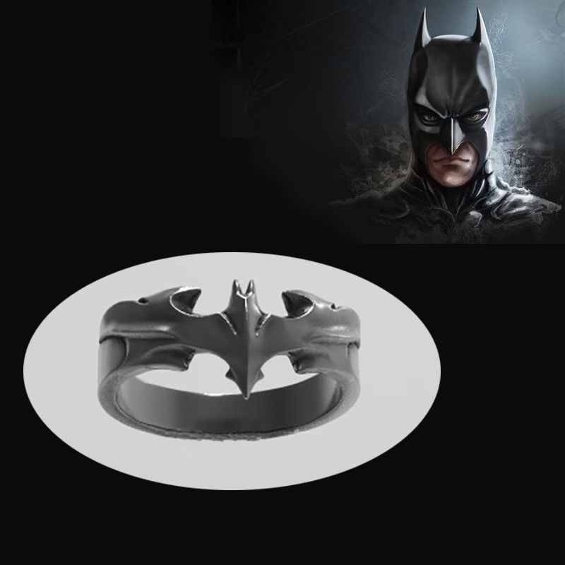 Nhẫn Mạ Bạc 925 Thiết Kế Hình Batman Cá Tính