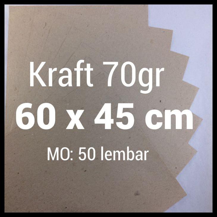 Set 25 Tờ Giấy Kraft 70 Gr | 60x45 cm Mỏng Dùng Để Trang Trí Đồ Thủ Công