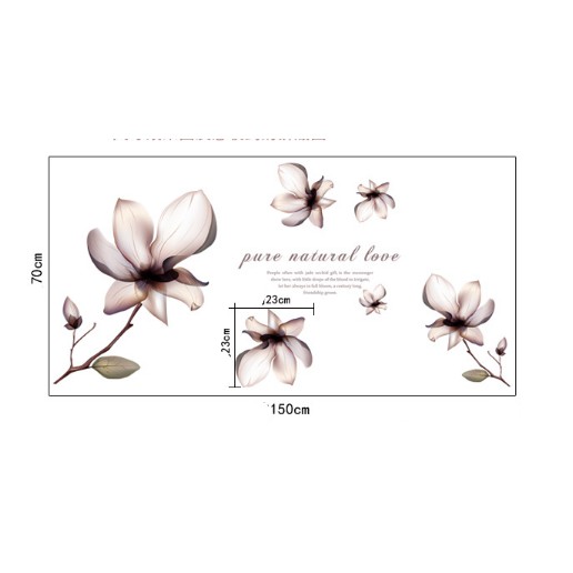 Decal trang trí tường Hoa lớn 3D sang trọng ( Kèm Video thật )