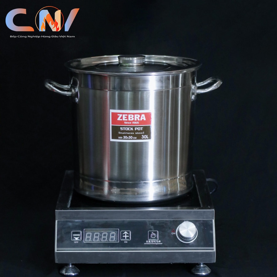 Nồi từ inox nấu bánh trưng và hầm xương 30L Zebra  công nghệ Thái Lan