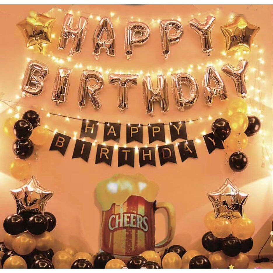 [Ảnh thật] Set trang trí sinh nhật lung linh HPBD (COMBO 66)