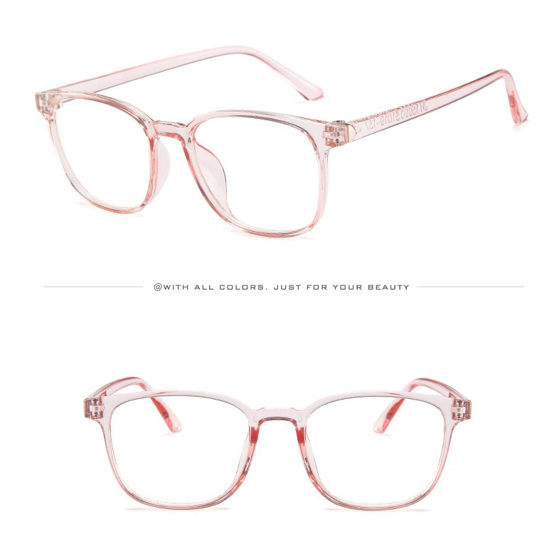 Kính Mát Gọng Vuông Trong Suốt Phong Cách Retro Cho Nữ