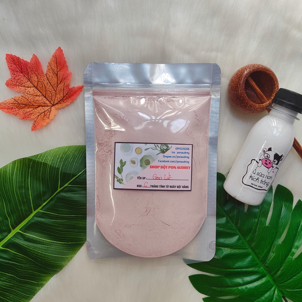 Bột Gạo Lức Nguyên Chất Dưỡng Da, Làm Đẹp Túi 500Gr/1Kg - Bột Đắp Mặt, Tắm Body Thiên Nhiên Handmade