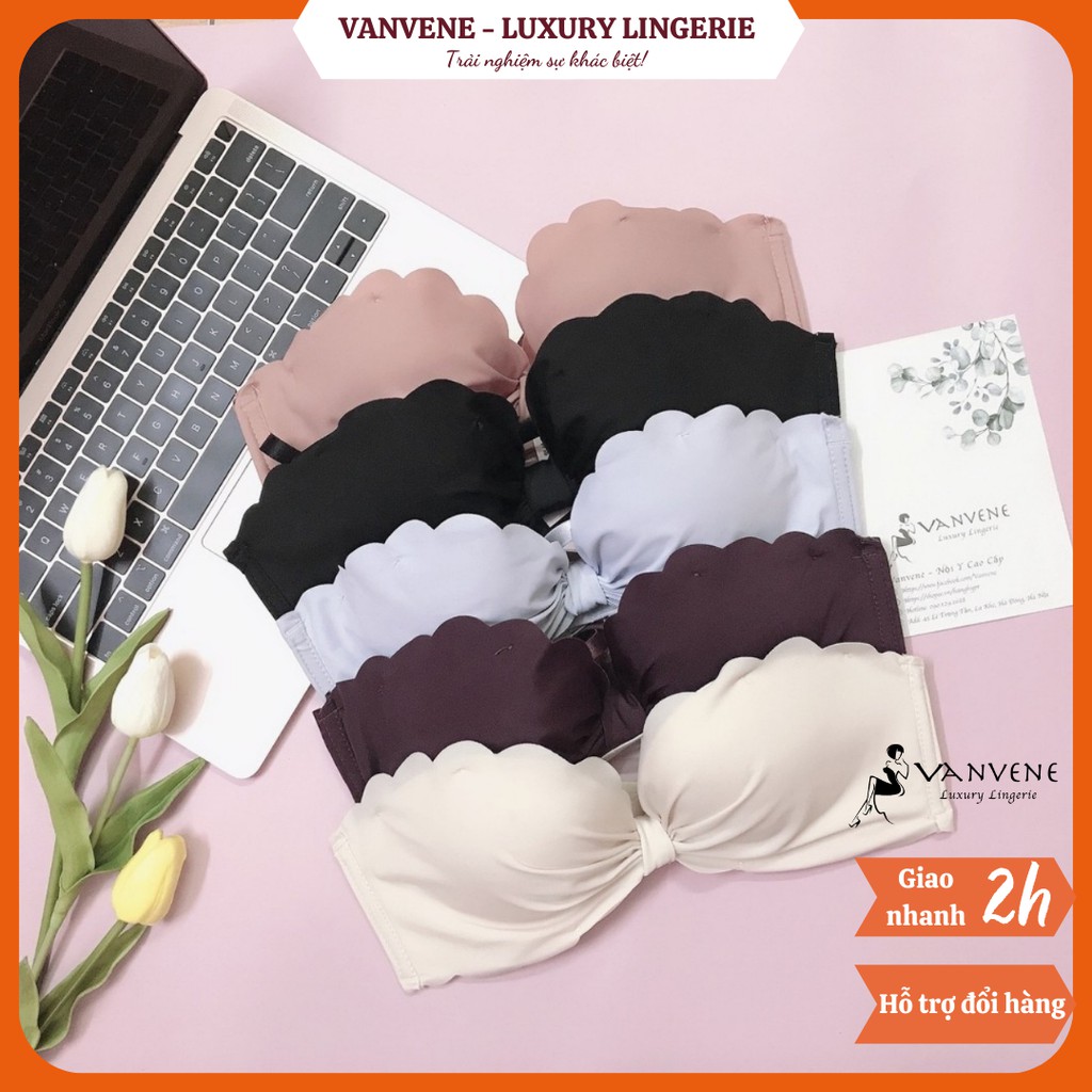 VANVENE ÁO LÓT / ÁO NGỰC SU ĐÚC CÁCH ĐIỆU HÌNH NƠ KHÔNG GỌNG NÂNG NGỰC AB602