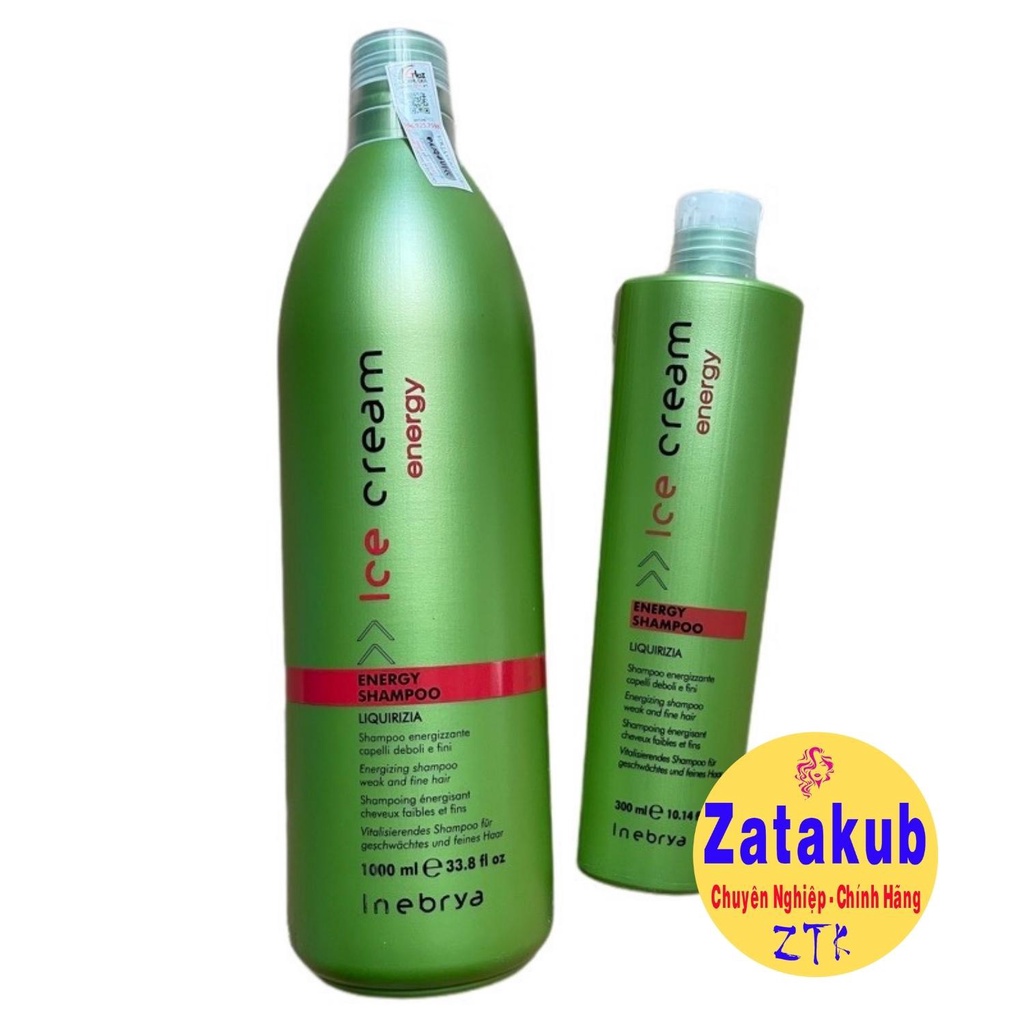 Dầu gội chống rụng tóc Inebrya Ice Cream Energy Anti Hair Loss 1000ml
