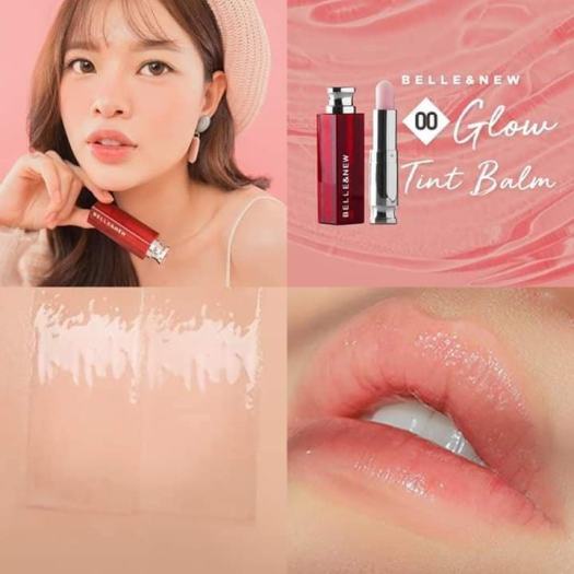 [DATE 12/22] Son Dưỡng Chống Thâm Belle &amp; New Glow Tint Balm - có màu ửng hồng hoa anh đào 3.2g (Hàn Quốc)