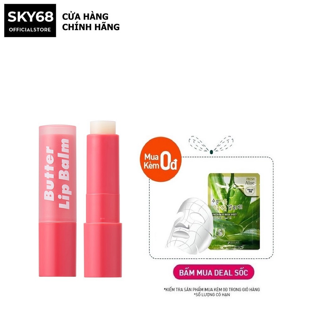 Son Dưỡng Môi Dưỡng Ẩm Cho Môi Mềm Mại Unpa Bubi Bubi Butter Lip Balm 3.8g