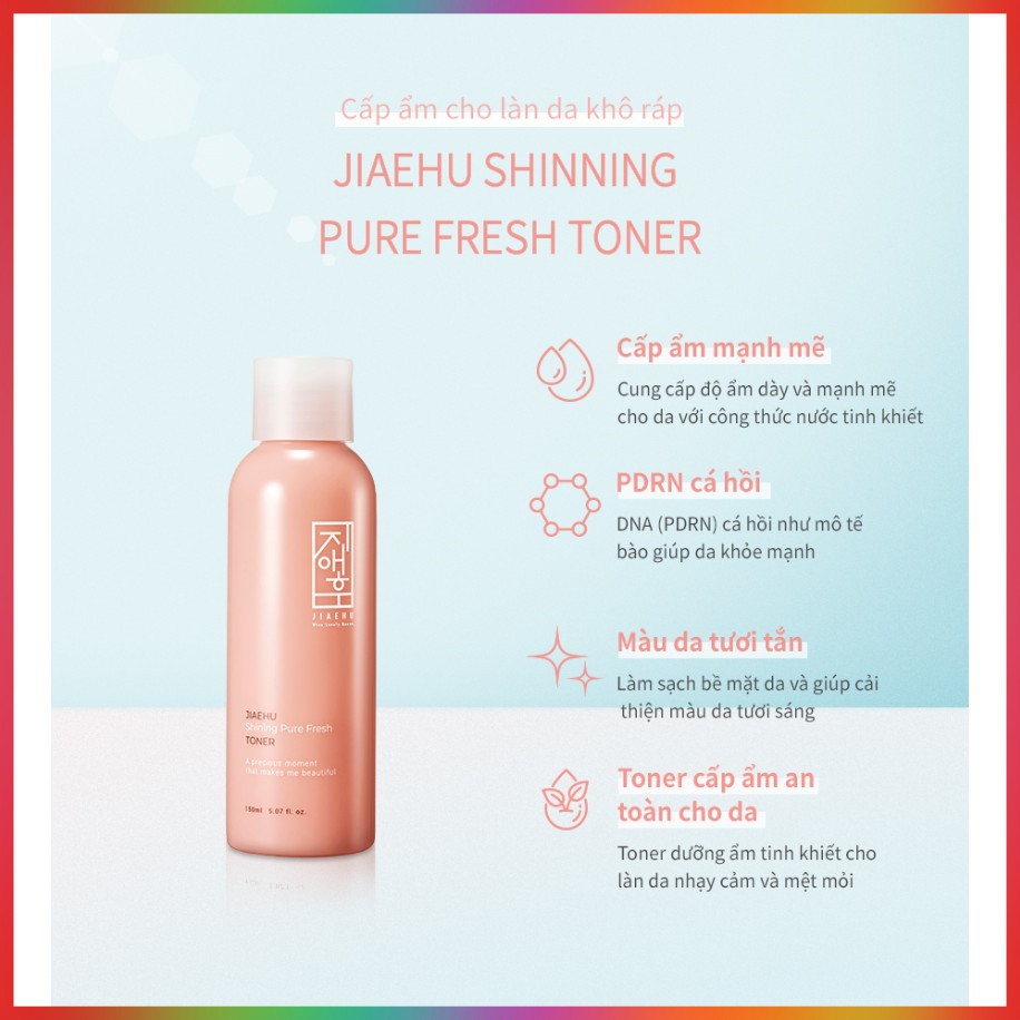 Toner dưỡng ẩm Jiaehu Hàn Quốc 150ml (JIAEHU SHINING PURE FRESH TONER 150ML) PICKO