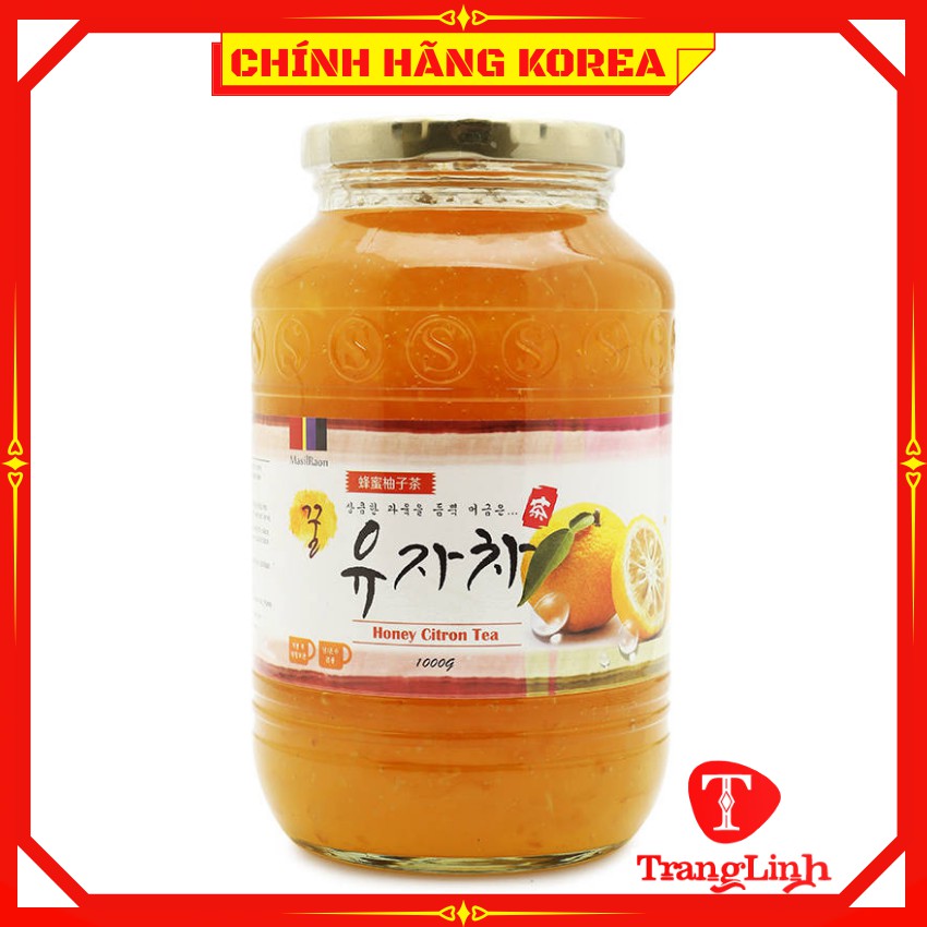 Mật ong chanh hàn quốc MasilRaon lọ 1kg - Trà chanh mật ong chính hãng - tranglinhkorea