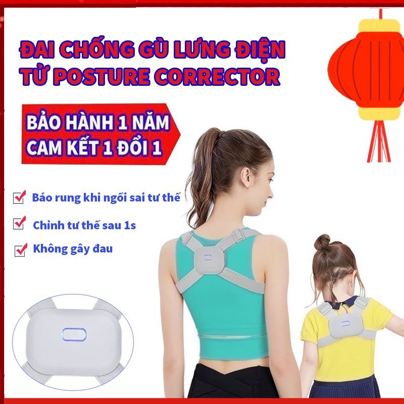 ✈️[Freeship] Đai chống gù lưng điện tử cảm biến thông minh rung khi ngồi sai tư thế Công nghệ Nhật Bản