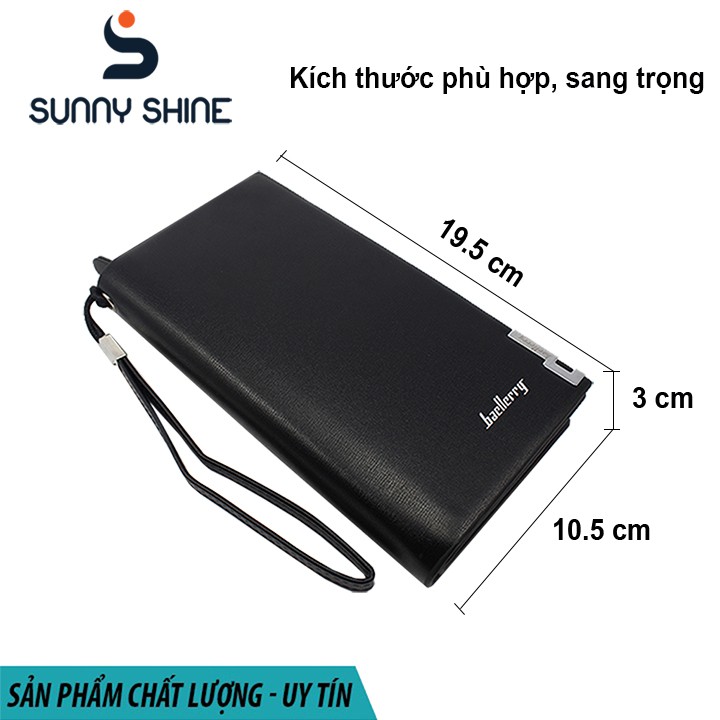 Bóp Ví da Cầm Tay Nam Nữ dáng đứng dài sang trọng xinh xắn Unisex Baellerry Thời Trang Cao Cấp VNA102 | BigBuy360 - bigbuy360.vn