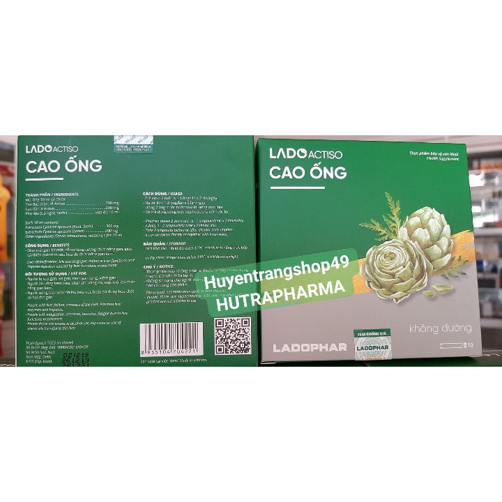 Cao Ống Uống Actiso Không Đường Ladophar