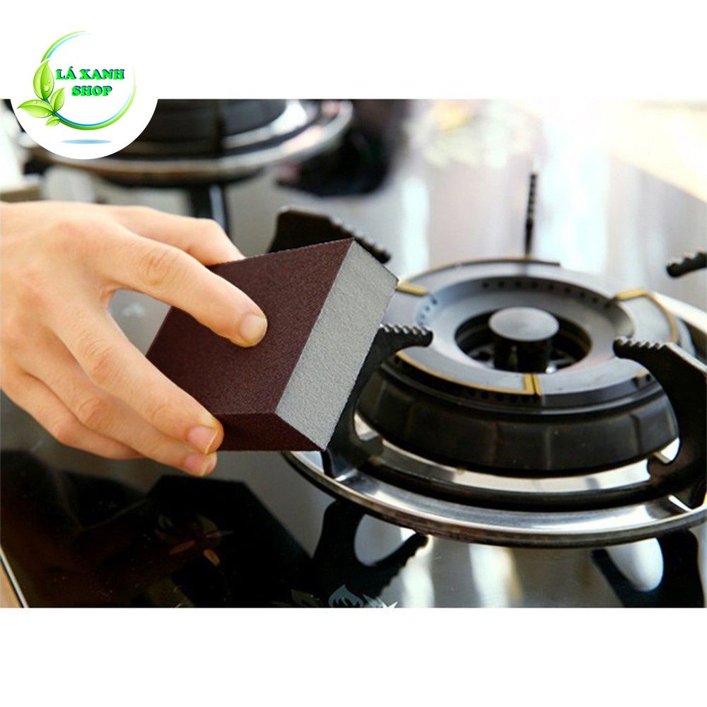 Miếng Cọ Xoong Nồi Chảo - Đồ Inox - Cọ Chà Bồn Sứ Không Xước - MÀU CÁT NÂU Chất Lượng Cao