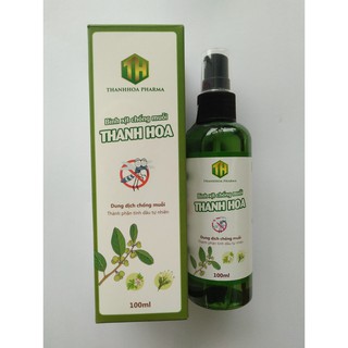 Bình xịt chống muỗi Thanh Hoa 100ml - tinh dầu tự nhiên