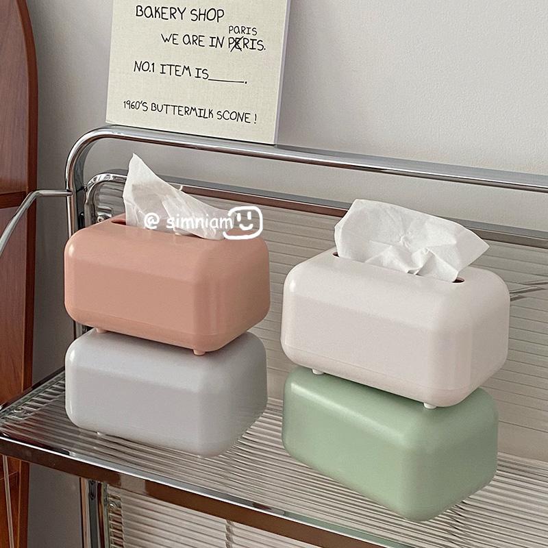 in thiết kế sáng tạo máy tính để bàn Morandi màu hộp khăn giấy nhựa em bé hộp khăn giấy ướt đơn giản chống bụi hộp khăn giấy ướt lưu trữ hộp đựng khăn giấy phòng khách phòng khách bàn cà phê hộp đựng khăn giấy có nắp hiện đại
