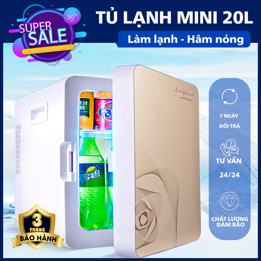 Tủ lạnh mini 20L tiện dụng cắm điện trực tiếp