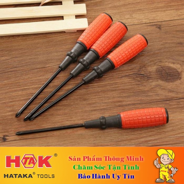 Chiếc Tô Vít Cán Đỏ - Tua Vít Thép Sửa Chữa Gia Đình - 4 Cạnh/2 Cạnh