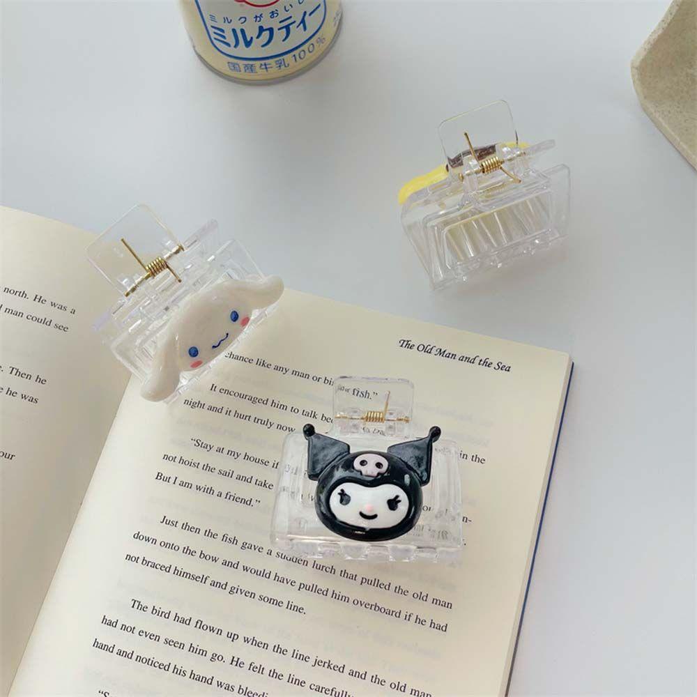 Kẹp Tóc Móng Vuốt Trong Suốt Họa Tiết Hoạt Hình Chó Mèo Dễ Thương Cho Nữ