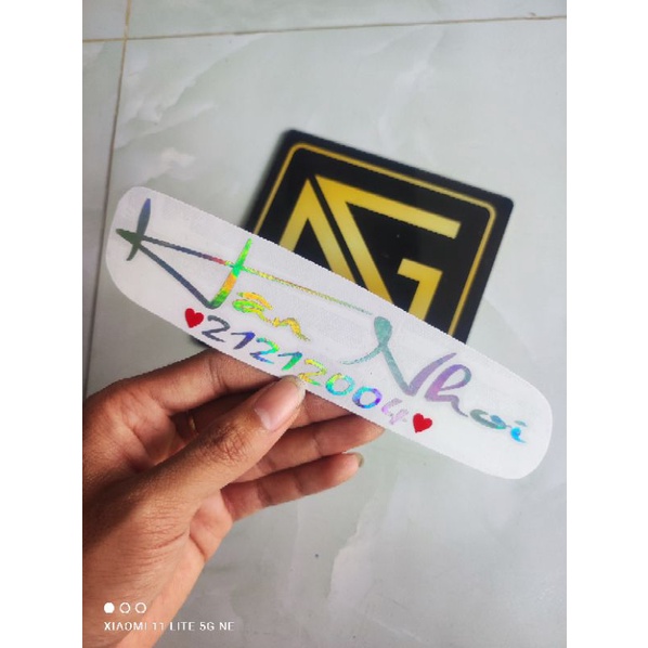 Tem chữ ký 2 dòng