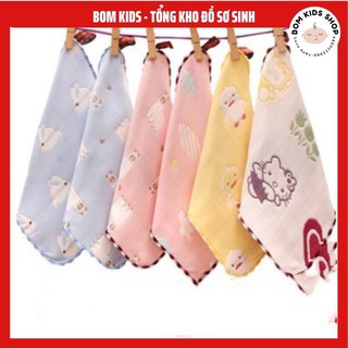 Sét 5 khăn xô rửa mặt 4 lớp họa tiết LeeLeekids .