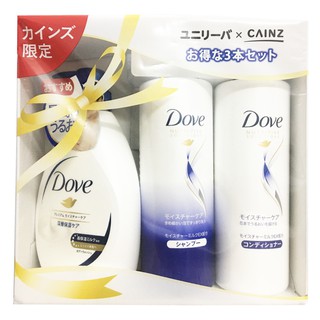 Set 3 Dầu Gội Xả Sữa Tắm DOVE Nhật Bản