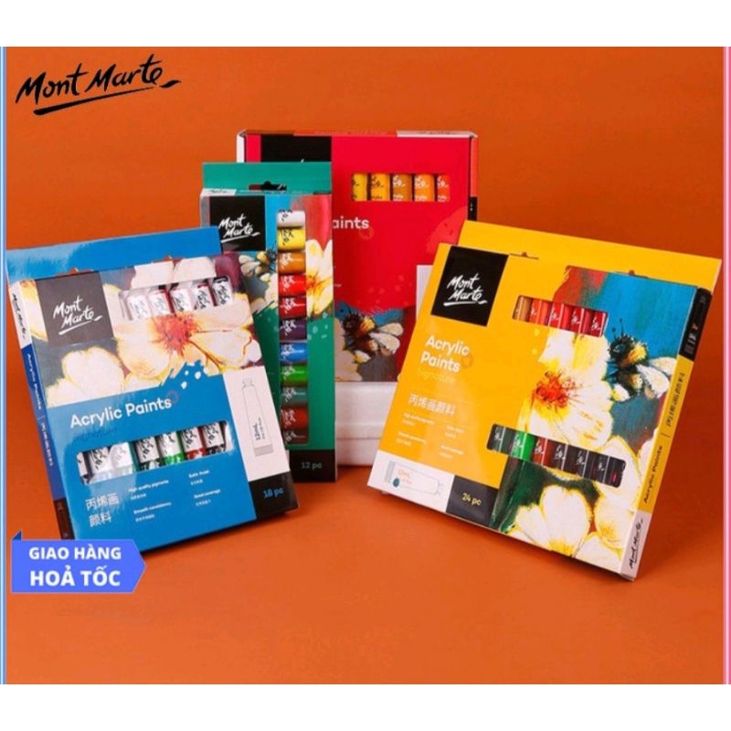 SET MÀU ACRYLIC MONT MARTE 12ML 12/18/24/36 MÀU - SET ACRYLIC PAINTS SIGNATURE 12ML MONT MARTE