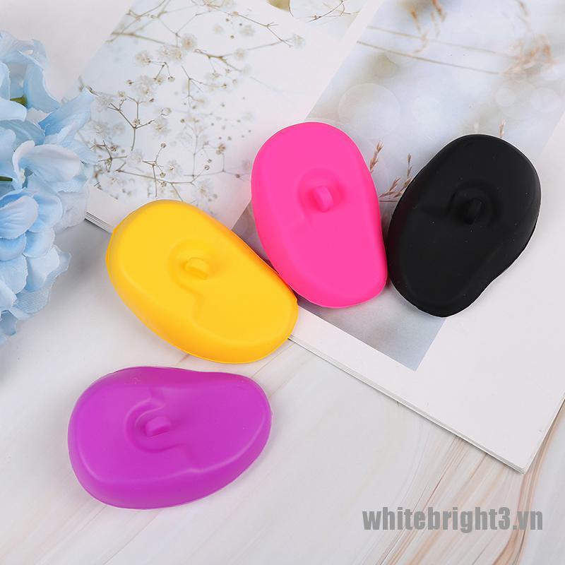 (Hàng Mới Về) Set 2 Miếng Silicone Bọc Bảo Vệ Tai Khi Nhuộm Màu Có Thể Tái Sử Dụng