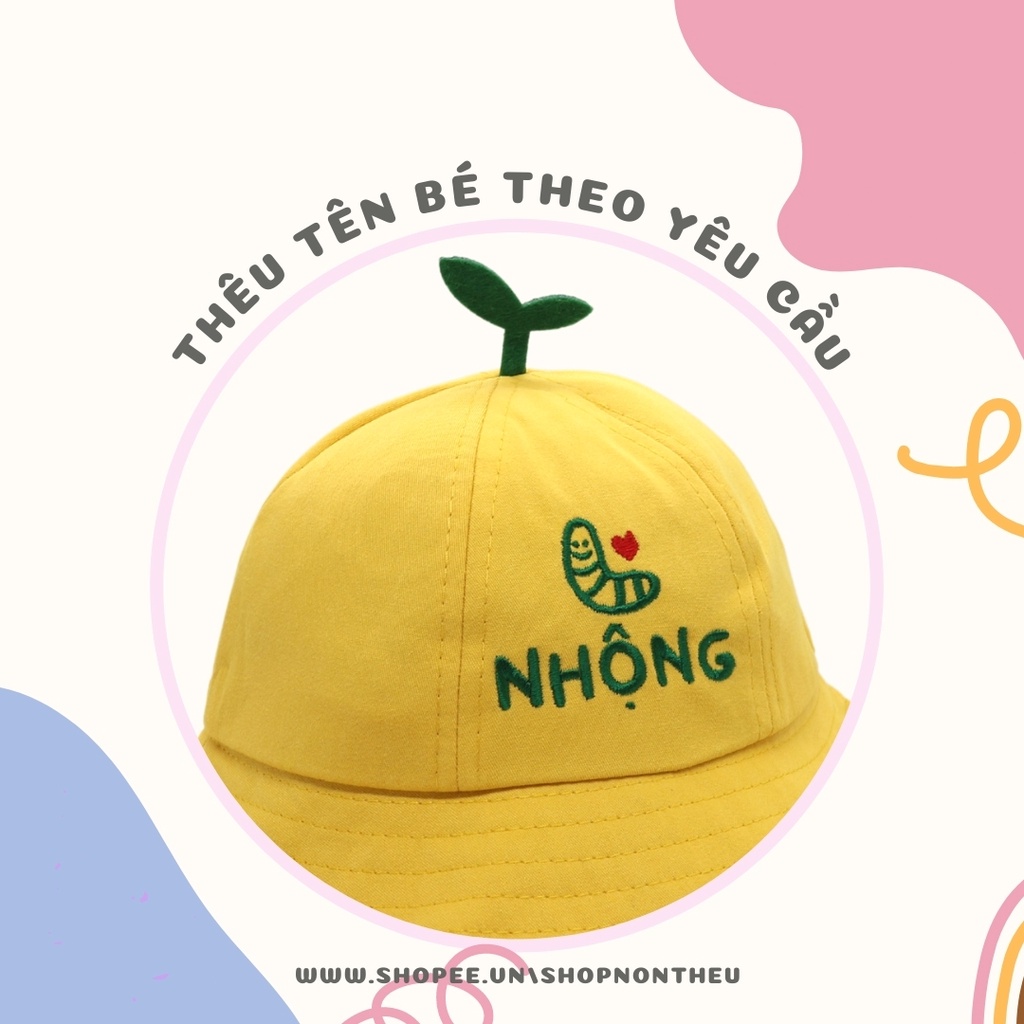Mũ vành tròn bucket mầm cây dễ thương - Size 1-2 tuổi - Shopnontheu