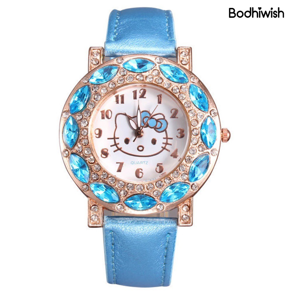 Đồng Hồ Dây Da Mặt Hình Hello Kitty Dễ Thương Cho Bé Gái | BigBuy360 - bigbuy360.vn