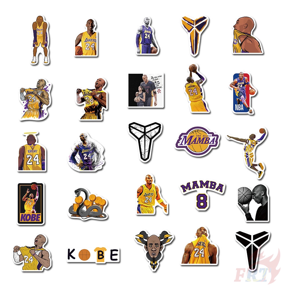 ❉ Kobe Bean Bryant Series 01 NBA Super Basketball Stars Stickers ❉ 50Pcs/Set Mamba Mentality DIY Fashion Doodle Decals Stickers